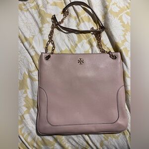 Tory Burch Blush Shoulder Bag with Gold Chain